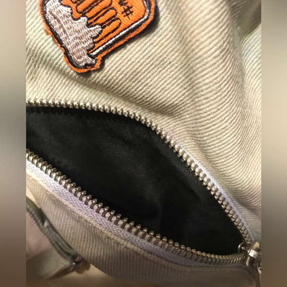 Rebecca Minkoff Denim Backpack with Cute Groovy Patches Small - Picture 8 of 16